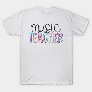 Music Teacher Pastel Neon T-Shirt